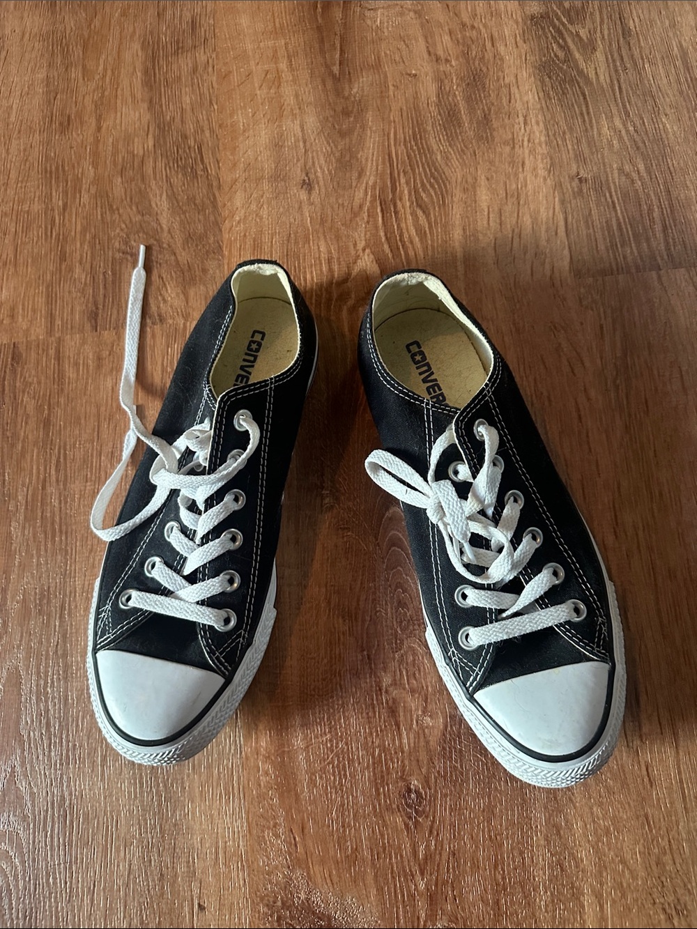 Converse Chuck Taylor All Star Low, black canvas, women’s 8.5